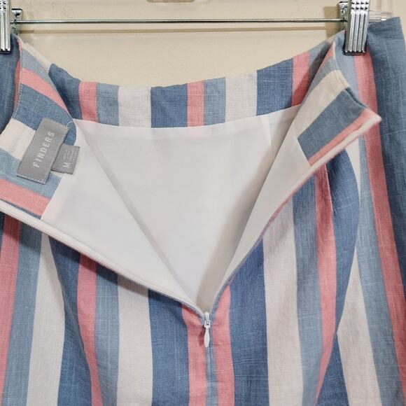 Anthropologie Finders keepers Rosetta wrap skirt striped with tie front size M - Picture 8 of 10